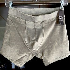 New Gilly Hicks VELOUR BOXER BRIEF Classic 3” Trunk Mens Size S {Contour Pouch}